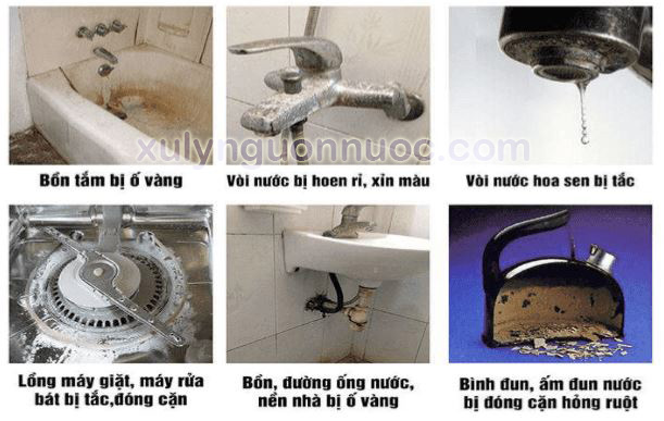 Hình ảnh một số thiết bị hỏng hóc do nước cấp không qua hệ thống lọc nước tổng biệt thự, gia đình, cơ quan tại Thanh Hóa
